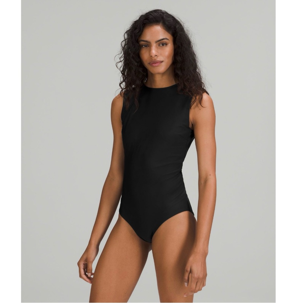 Lululemon Waterside High Neck Swim One-Piece *Medium Coverage in Black size 10
